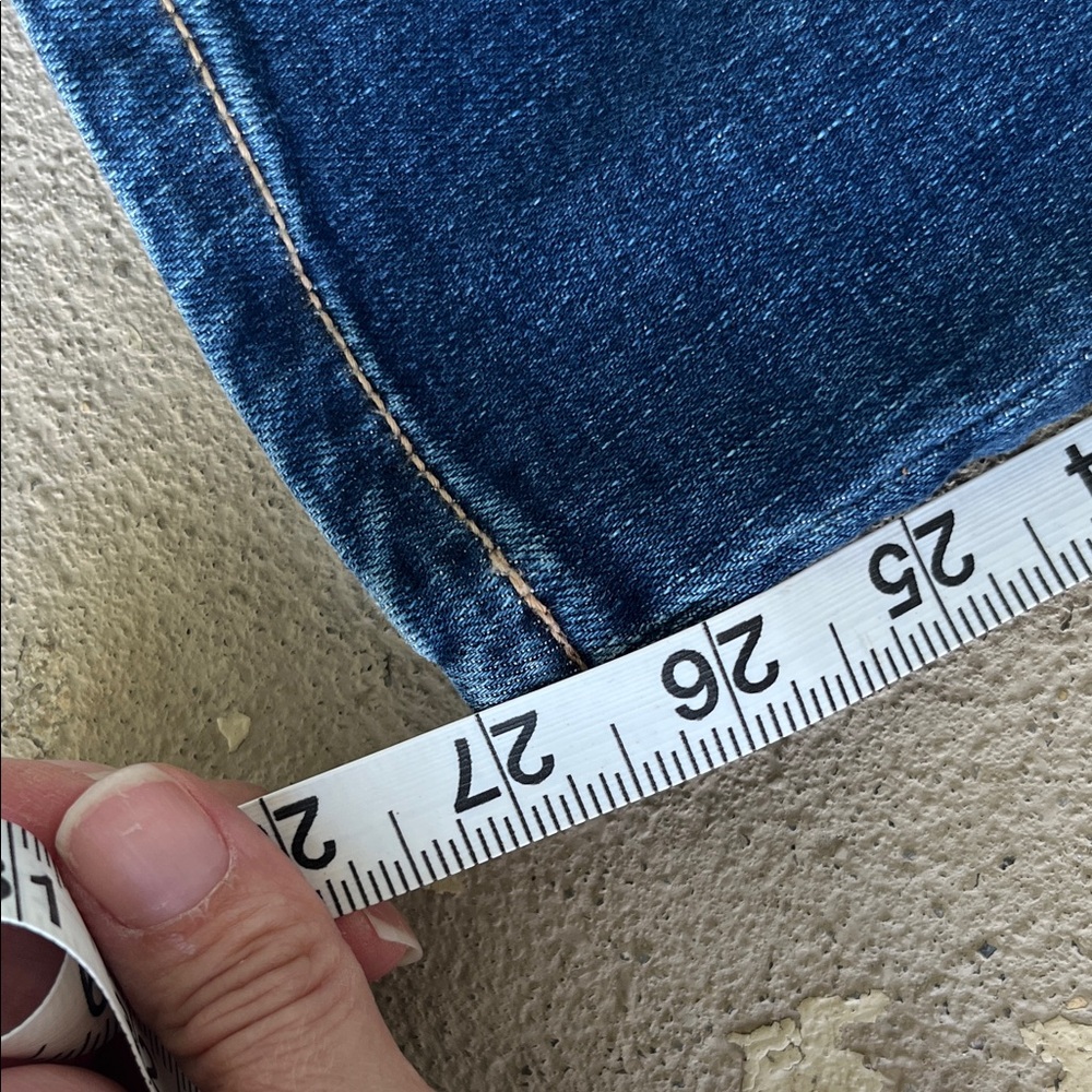 Like new Sneak Peek Indigo Straight Leg mid rise Jeans with Side Stripe - Picture 16 of 16